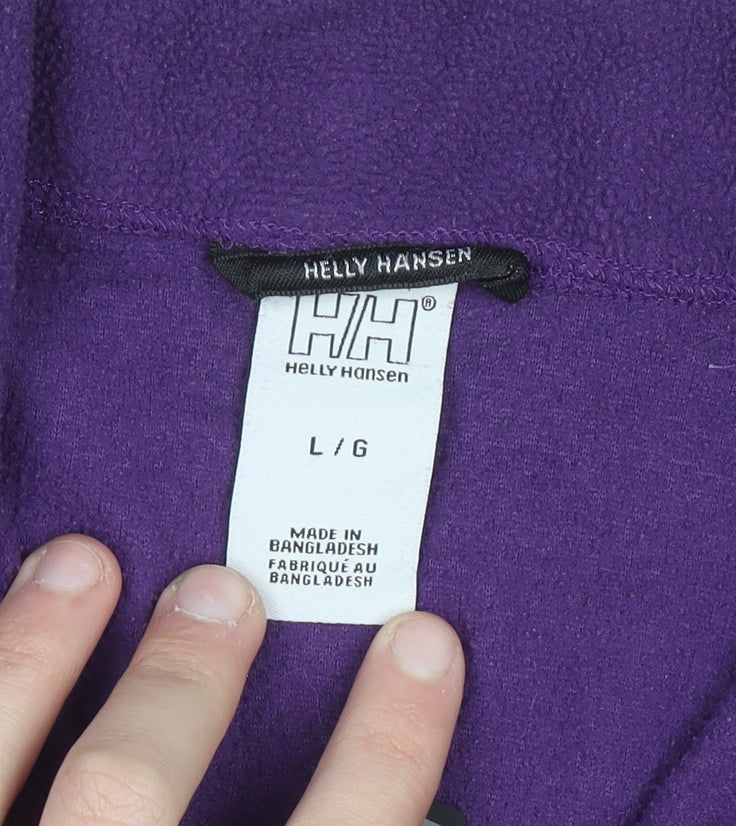 Helly Hansen Women's Purple Fleece Pullover Sweatshirt L 1/2 Zip