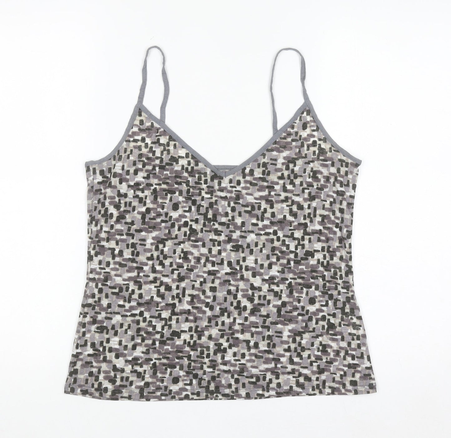 Marks and Spencer Women Grey Geometric Camisole Top Size 14