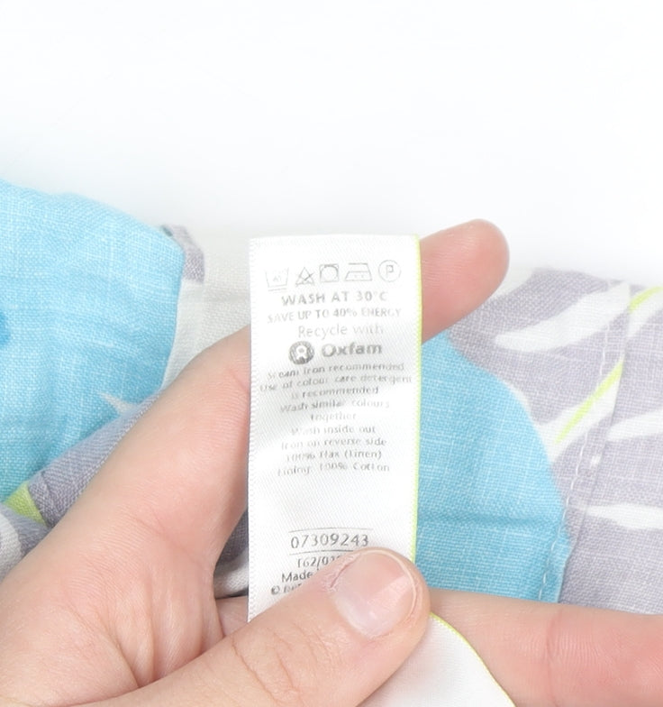 Marks and Spencer Per Una Women's Multicoloured Size 18 Floral A-Line Linen Skirt