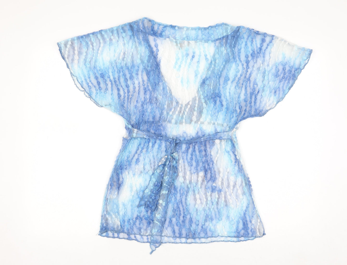 Marks and Spencer Per Una Women’s Blue Sheer Wrap Blouse Size 10