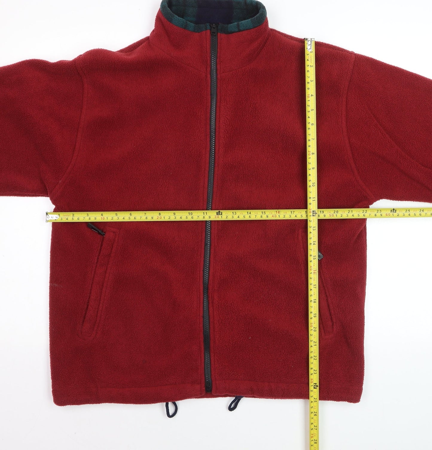 Country Trader Men's Red Fleece Full Zip Jacket Size S