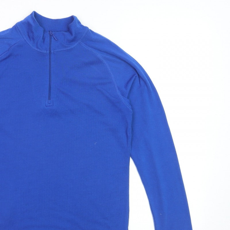 Additional view of Mountain Warehouse Men’s Blue Thermal 1/2 Zip Jumper, size S