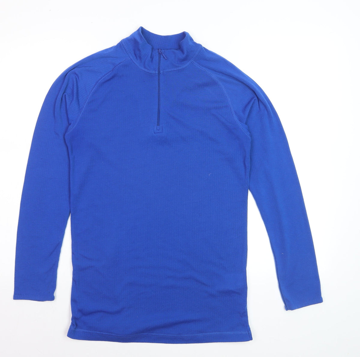 Back view of Mountain Warehouse Men’s Blue Thermal 1/2 Zip Jumper, size S