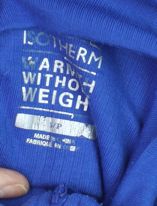 Additional view of Mountain Warehouse Men’s Blue Thermal 1/2 Zip Jumper, size S