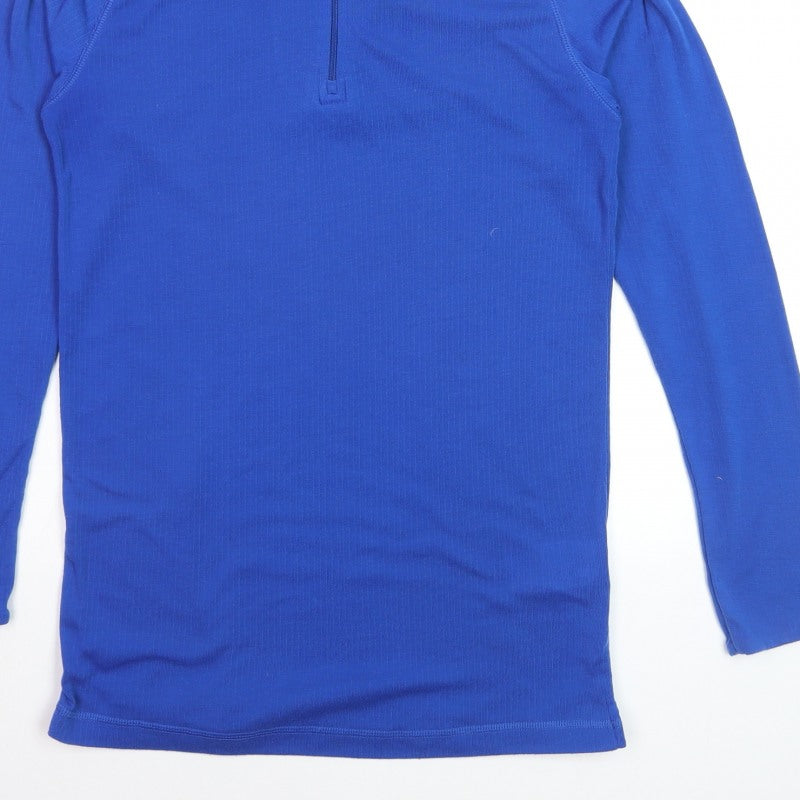 Additional view of Mountain Warehouse Men’s Blue Thermal 1/2 Zip Jumper, size S