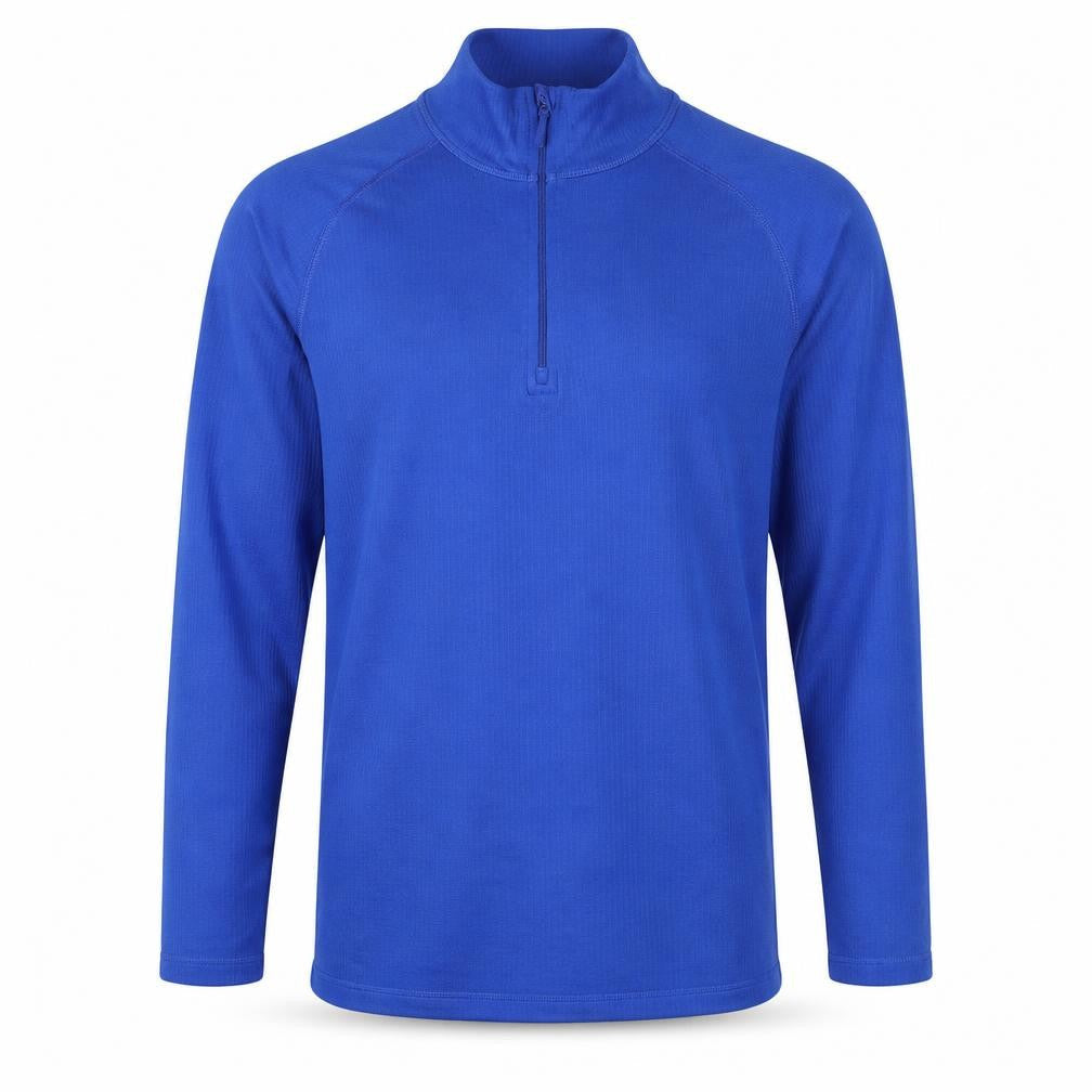 Front view of Mountain Warehouse Men’s Blue Thermal 1/2 Zip Jumper, size S