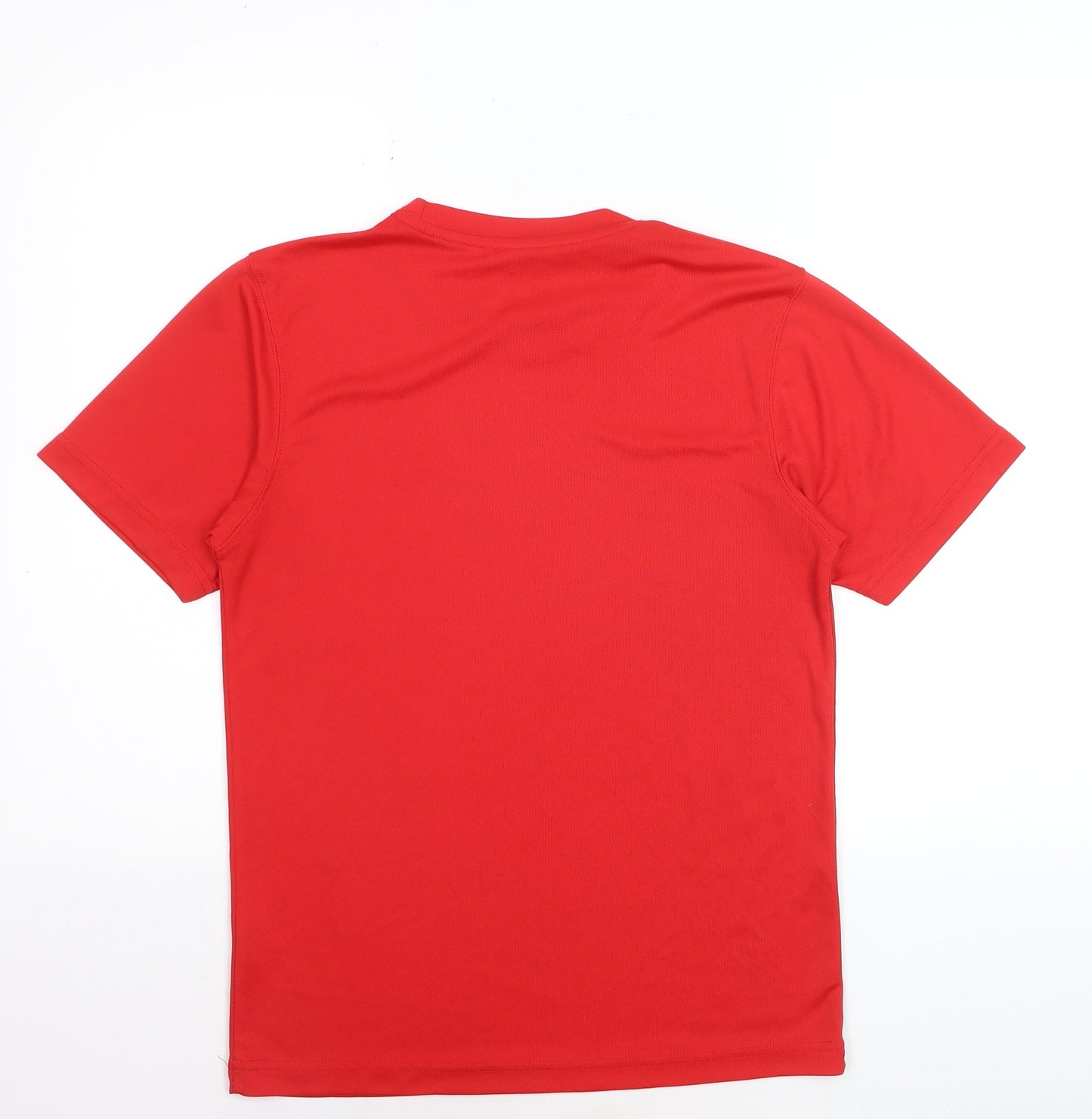 AWDis Men’s Red Welsh Athletics Short Sleeve Crew Neck Sports T-Shirt Size S