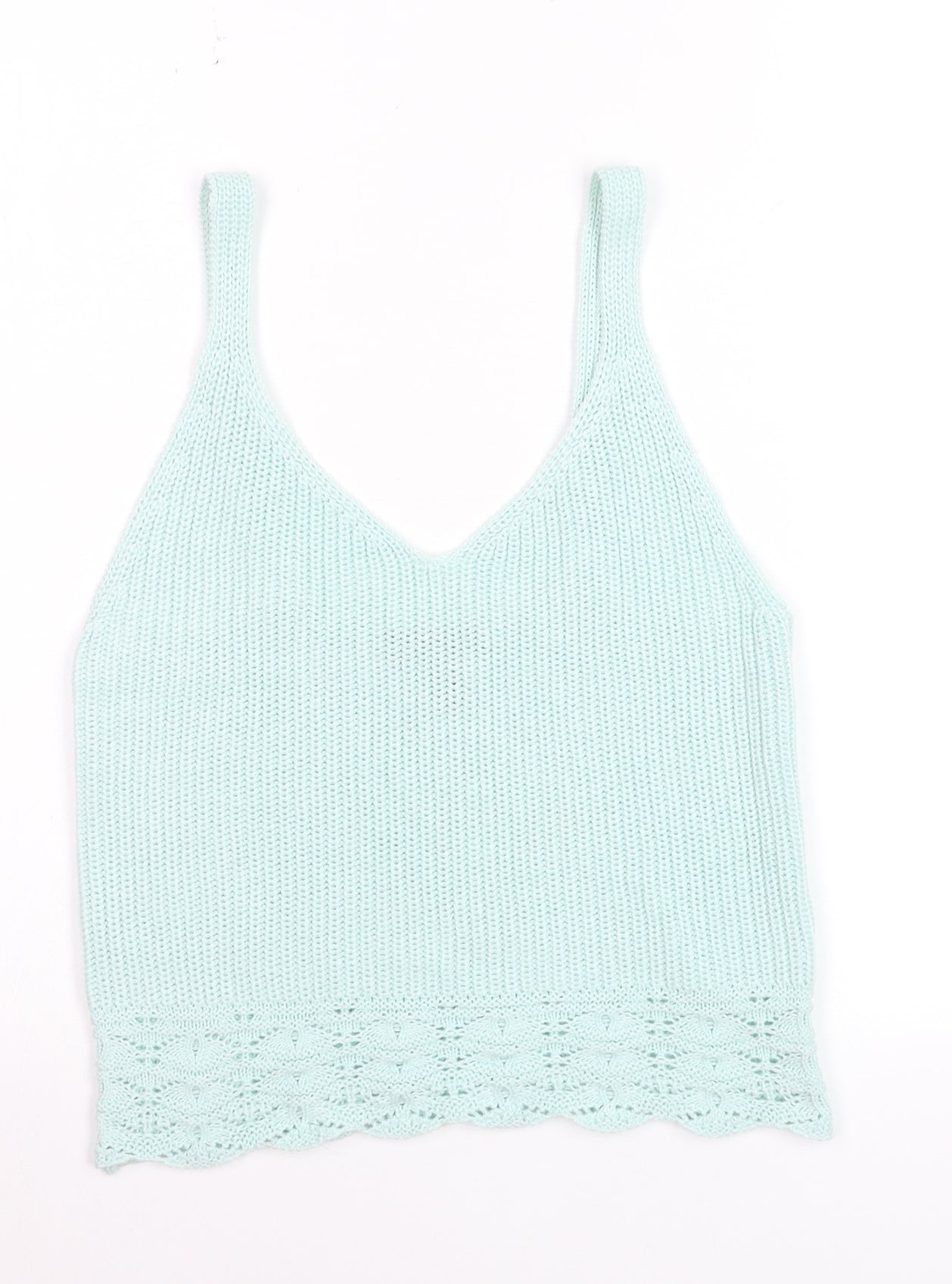 New Look Women's Mint Green Knit Camisole Tank Top Size 12