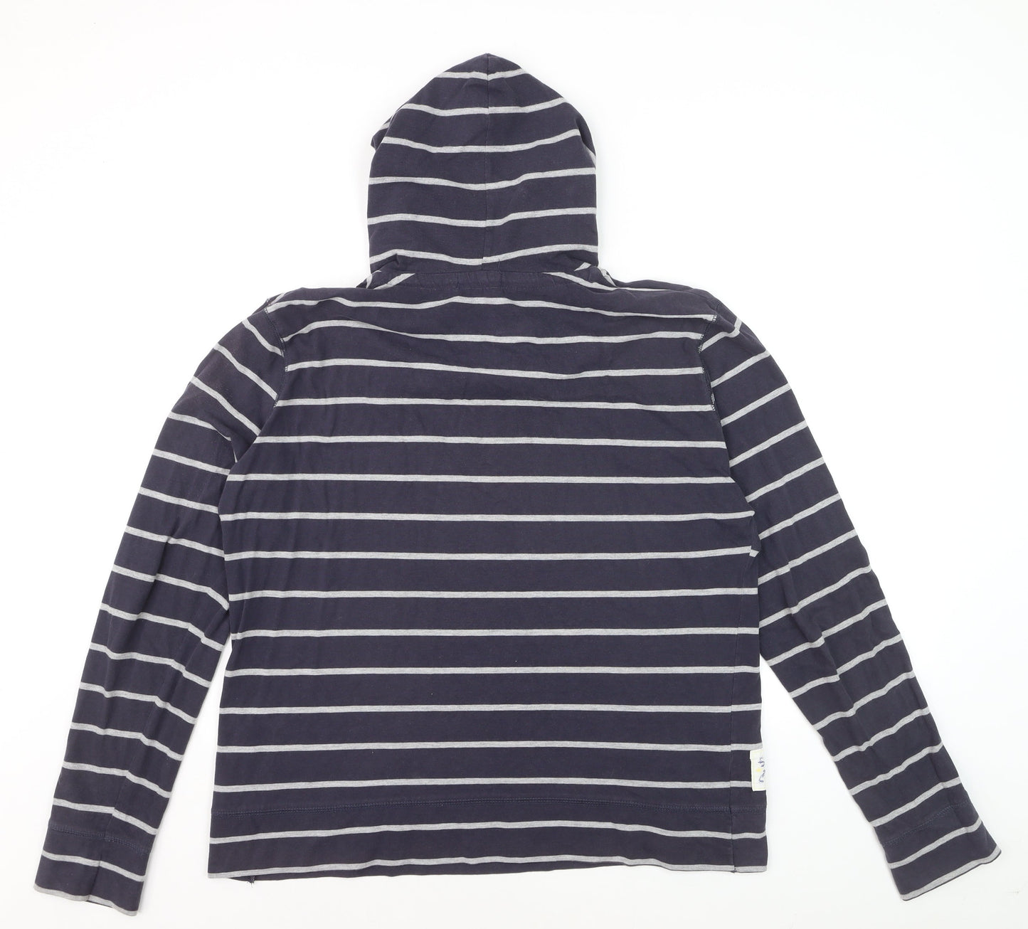 South Womens Navy Striped Pullover Hoodie Size 18 Cotton Blend