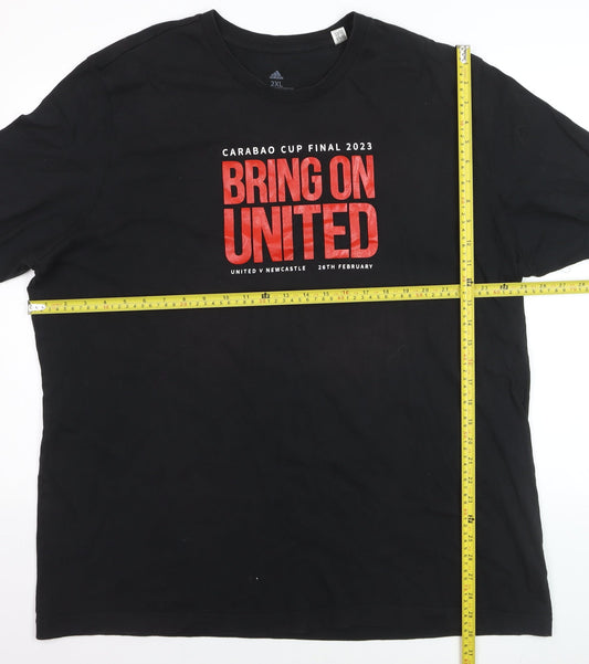 Adidas Men's Black 2XL Carabao Cup 2023 Bring on United T-Shirt
