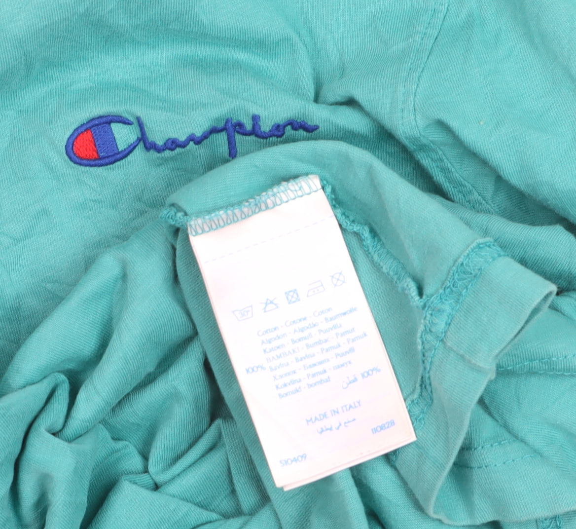 Champion Men's Green Long Sleeve Cotton Casual Top Size S