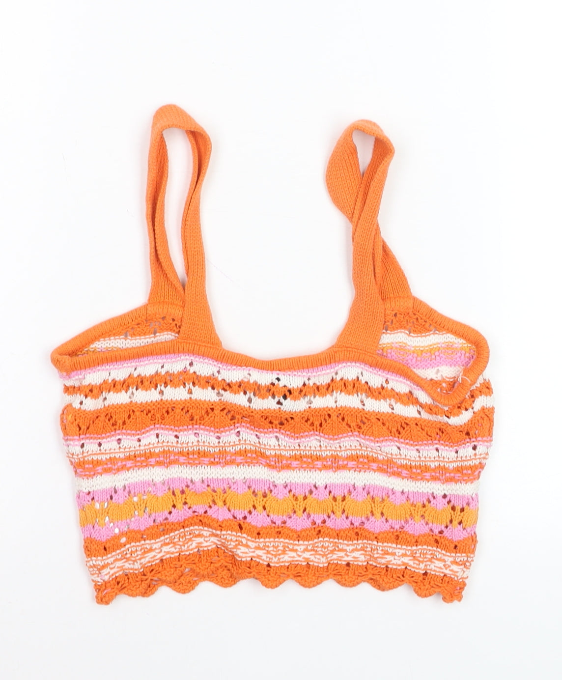 H&M Divided Women’s Orange Crochet Camisole Tank Top XS