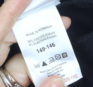 Next Women Black Midi Flare Skirt Size 18 Stretch Viscose