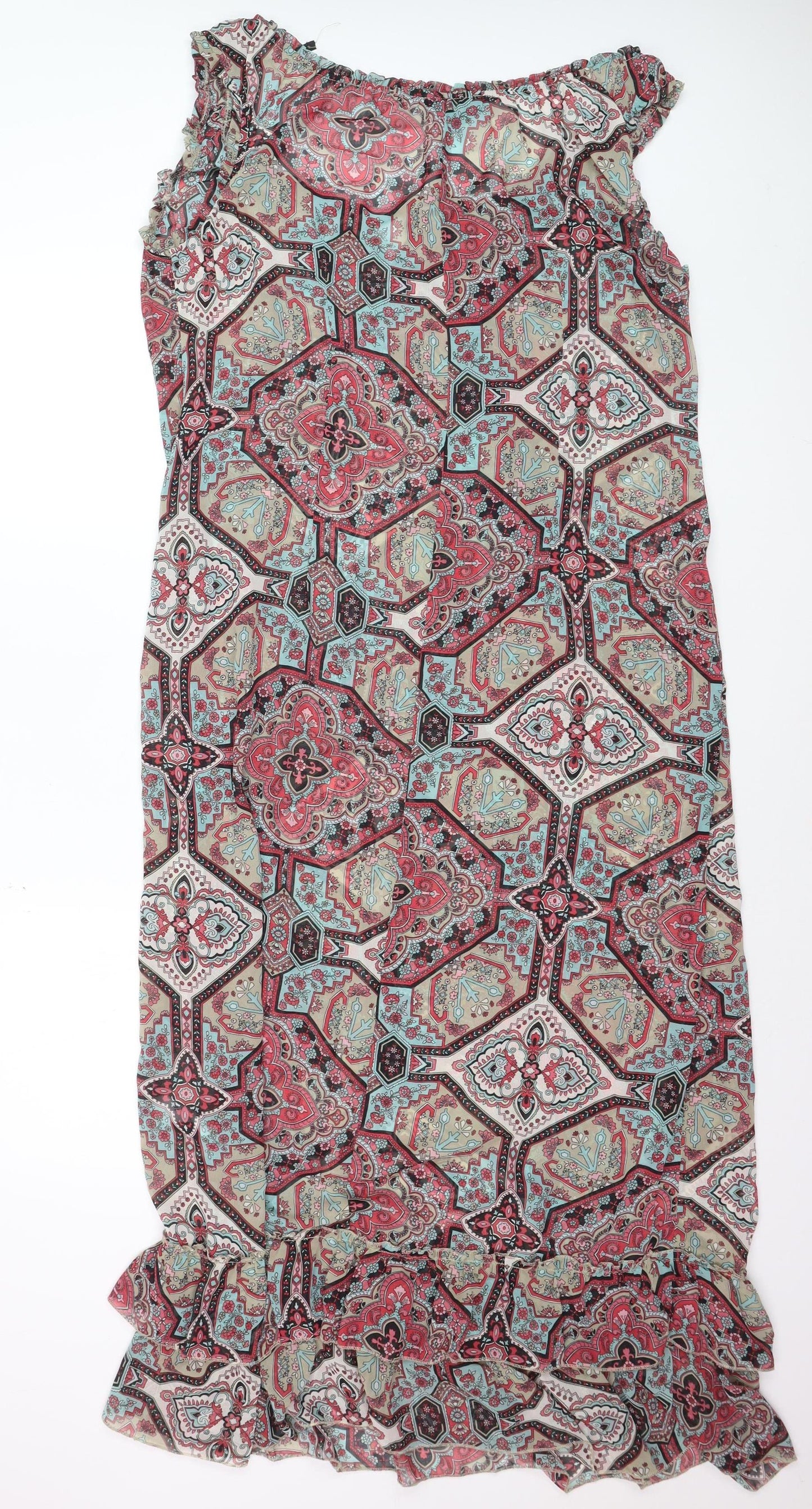 Dorothy Perkins Women’s Multicoloured Sleeveless Shift Dress Size 18