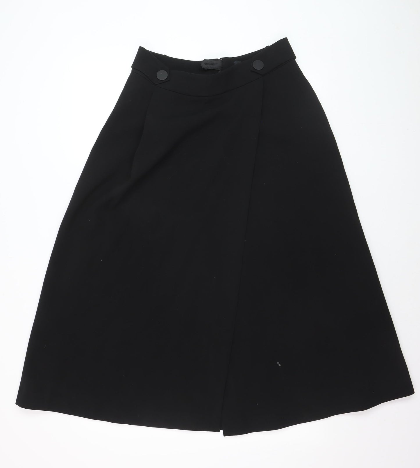 Marks and Spencer Women’s Black A-Line Midi Skirt UK 12 Lined Stretch Workwear