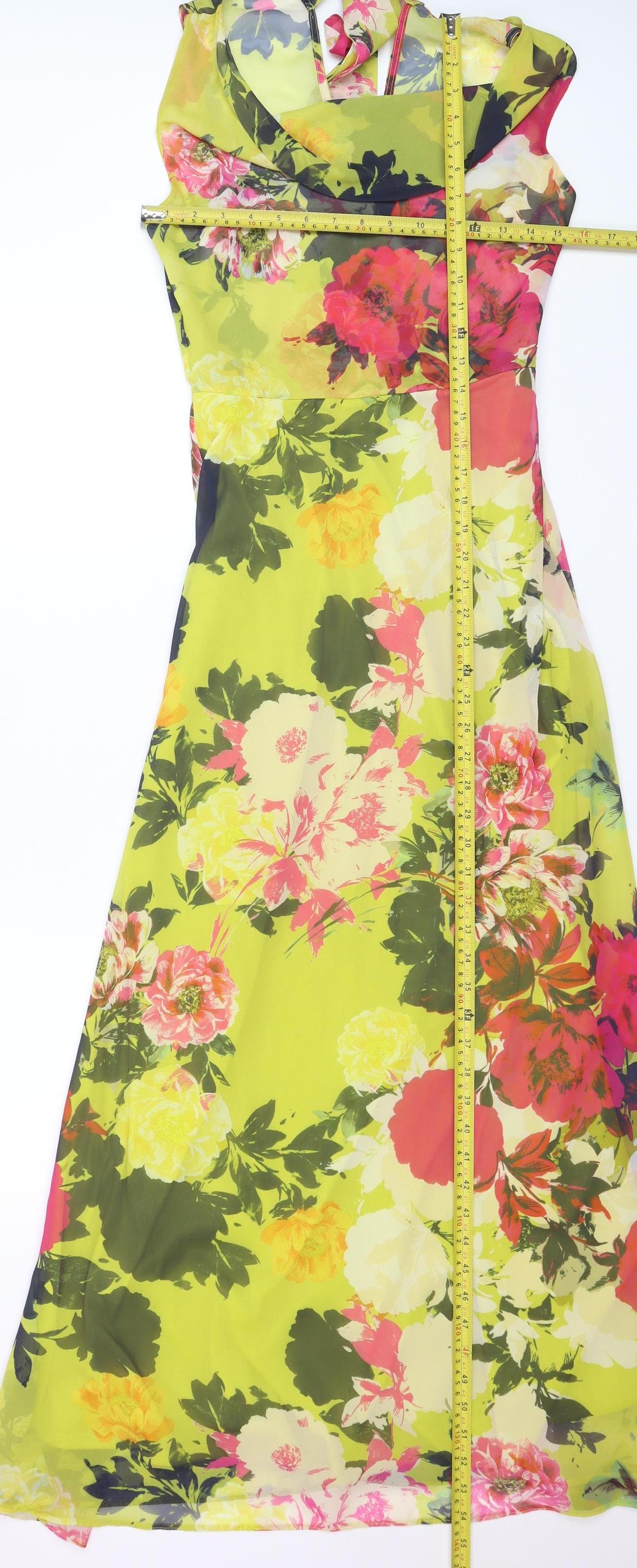 Dorothy Perkins Women’s Multicoloured Floral Midi Fit & Flare Dress Size 8