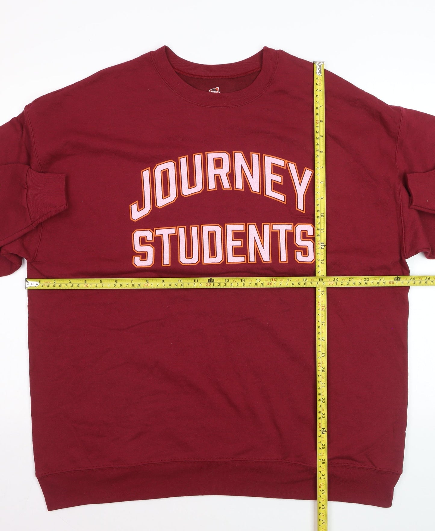 Hanes Men’s Red XL Pullover Crew Neck Sweatshirt Journey Students