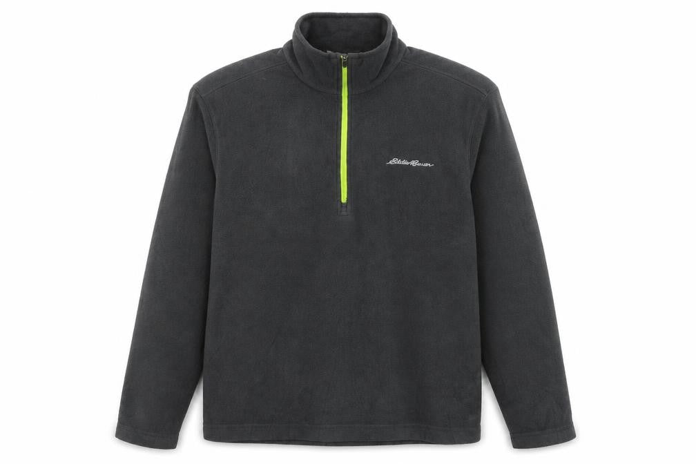 Eddie Bauer Men's Grey Fleece 1/4 Zip Pullover Sweatshirt Size S