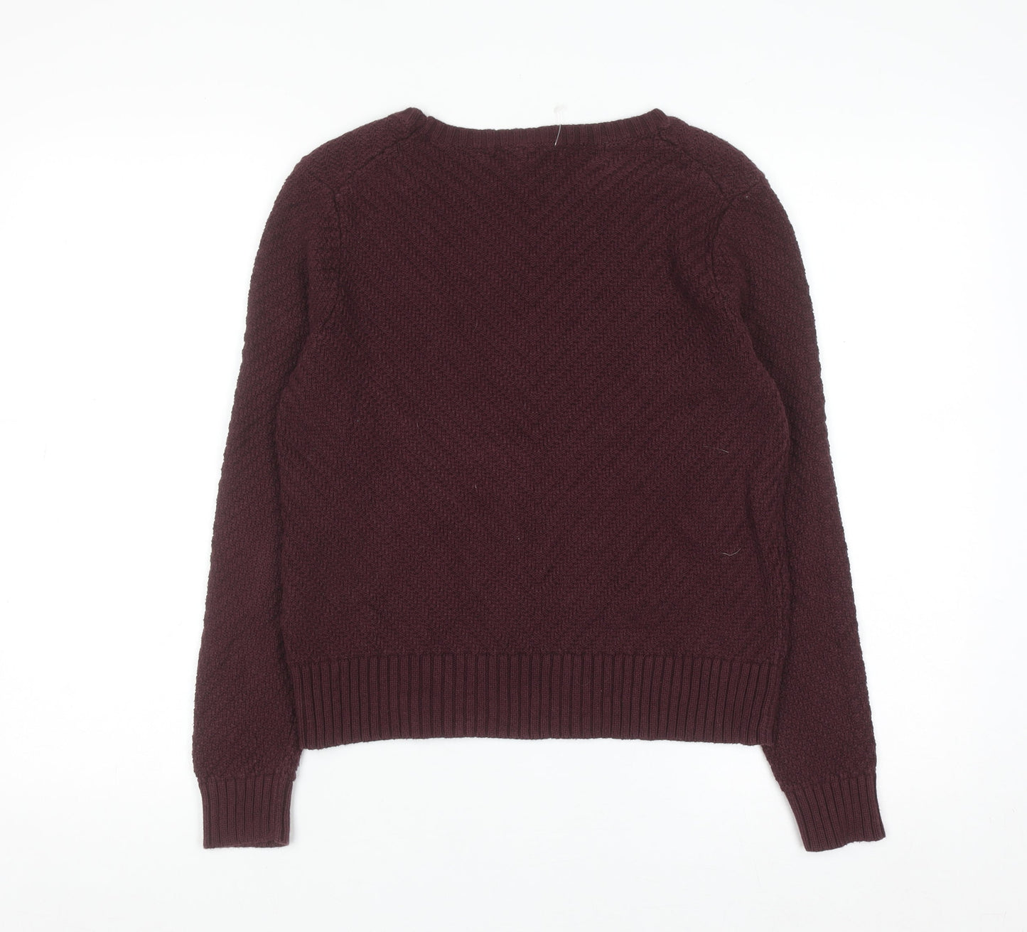 Banana Republic Women's Purple Petite Crew Neck Cotton Jumper S