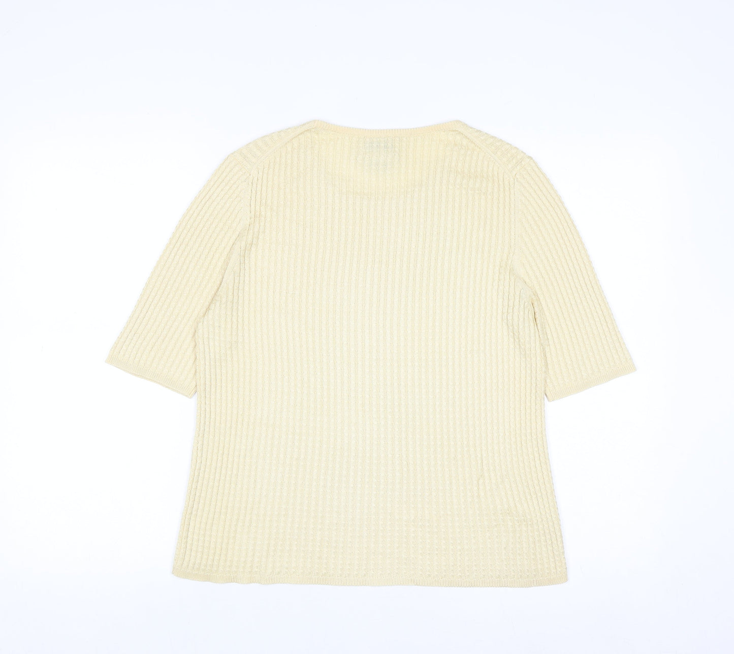 Belford for Neiman Marcus Women's Beige Silk Knit Jumper M