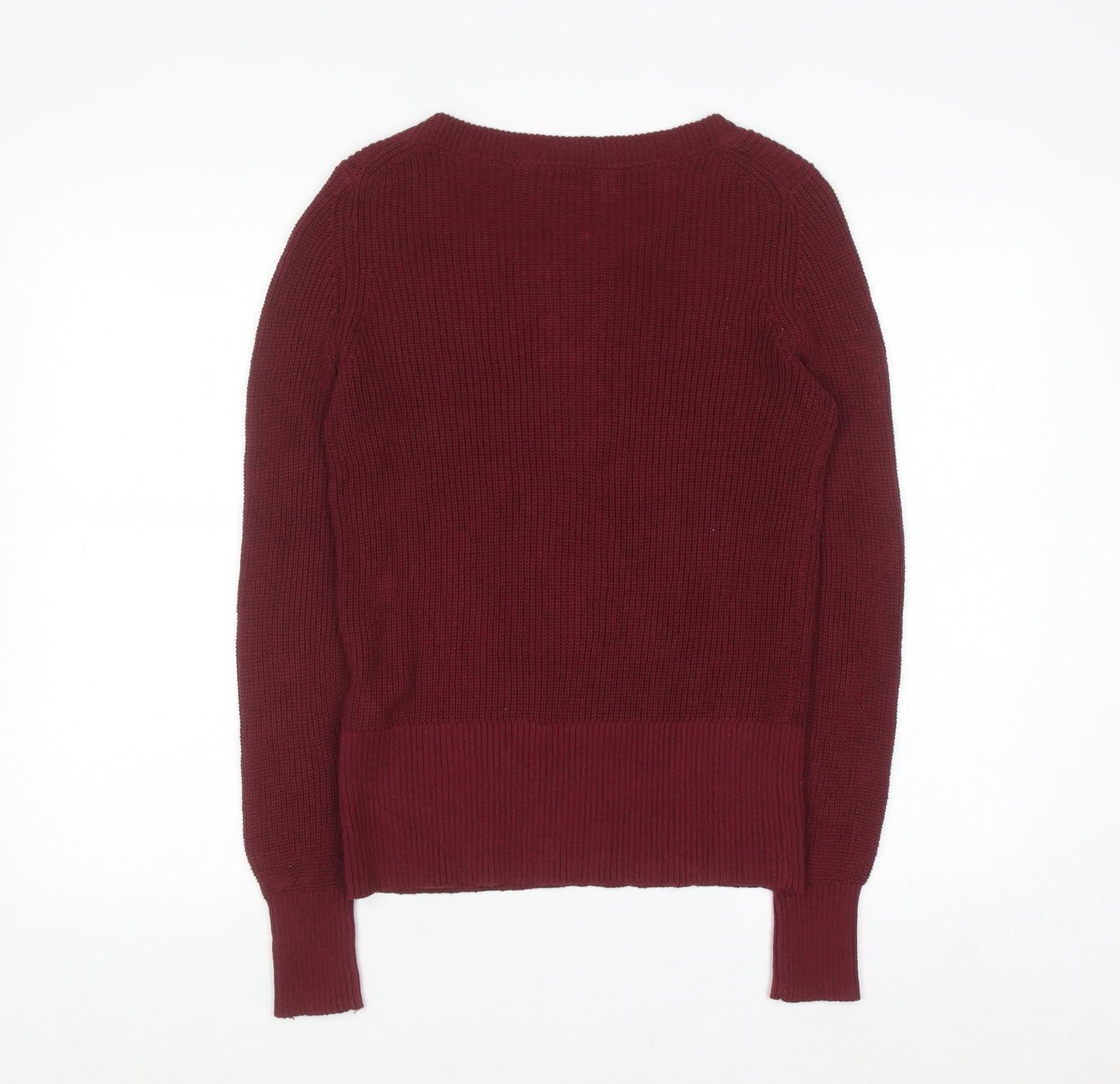 GAP Women’s Red Cotton Knit Bow Pullover Jumper M