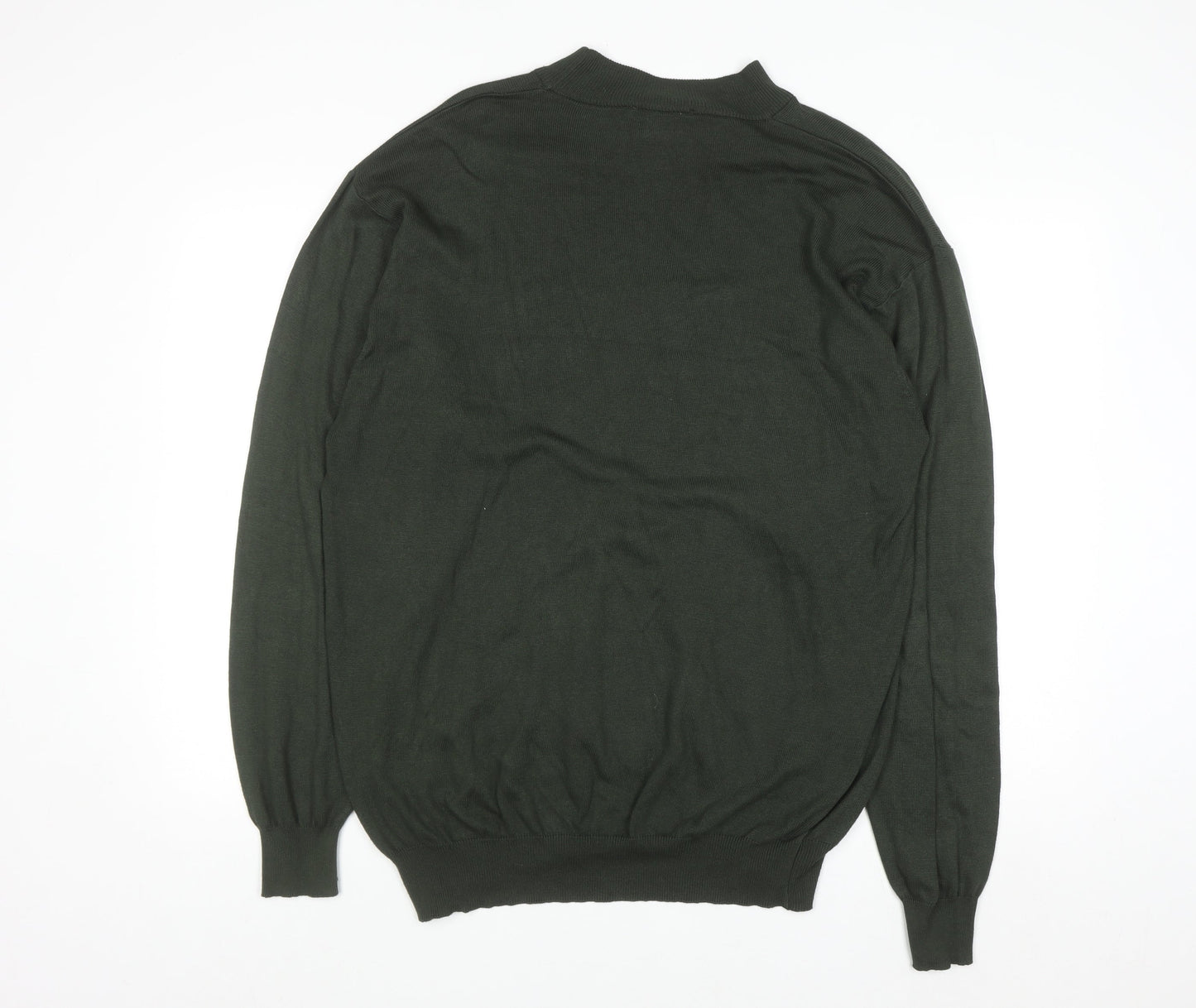 Giorgio Sappini Men's Green 2XL Mock Neck Cotton Jumper