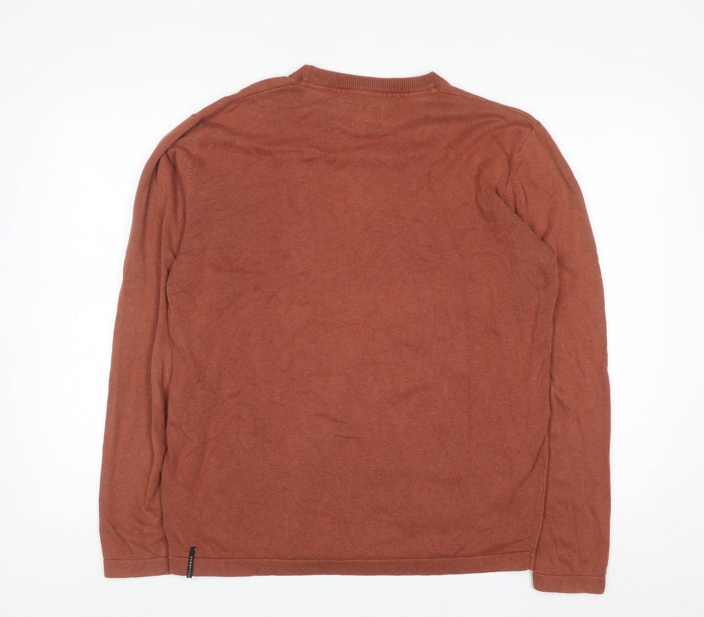 Billabong Men's Brown Cotton Crew Neck Pullover Jumper Size M