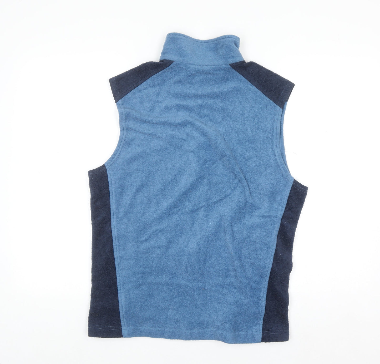 Columbia Men Blue Fleece Bodywarmer Waistcoat M Outdoor Hiking Zip Vest