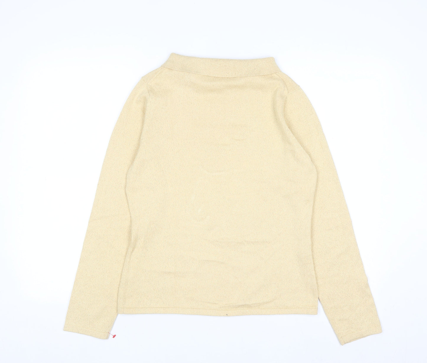 Liz Claiborne Women’s Beige High Neck Long Sleeve Knit Jumper M