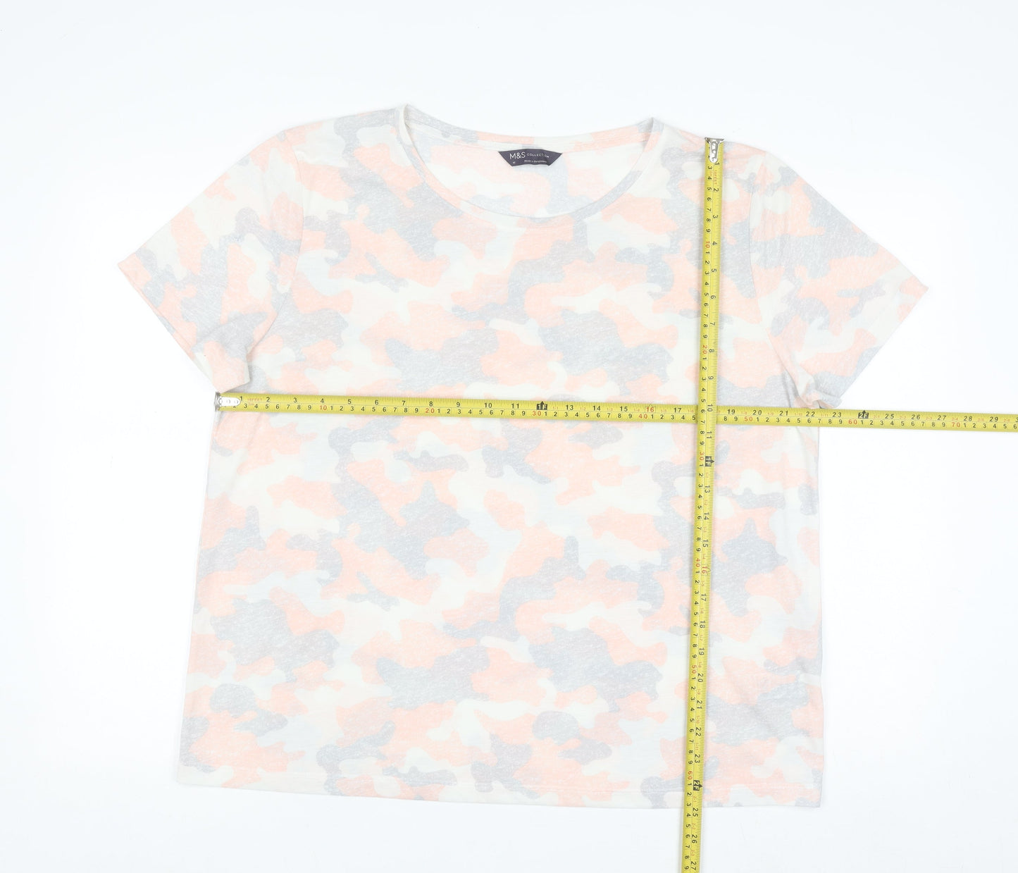 Marks and Spencer Women’s Multicoloured Camouflage T-Shirt Size 16