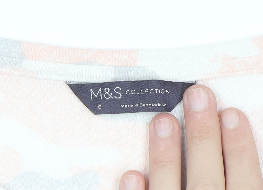 Marks and Spencer Women’s Multicoloured Camouflage T-Shirt Size 16