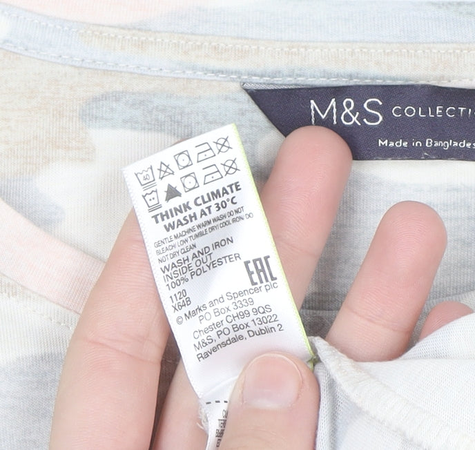 Marks and Spencer Women’s Multicoloured Camo Sleeveless Tank Top Size 16