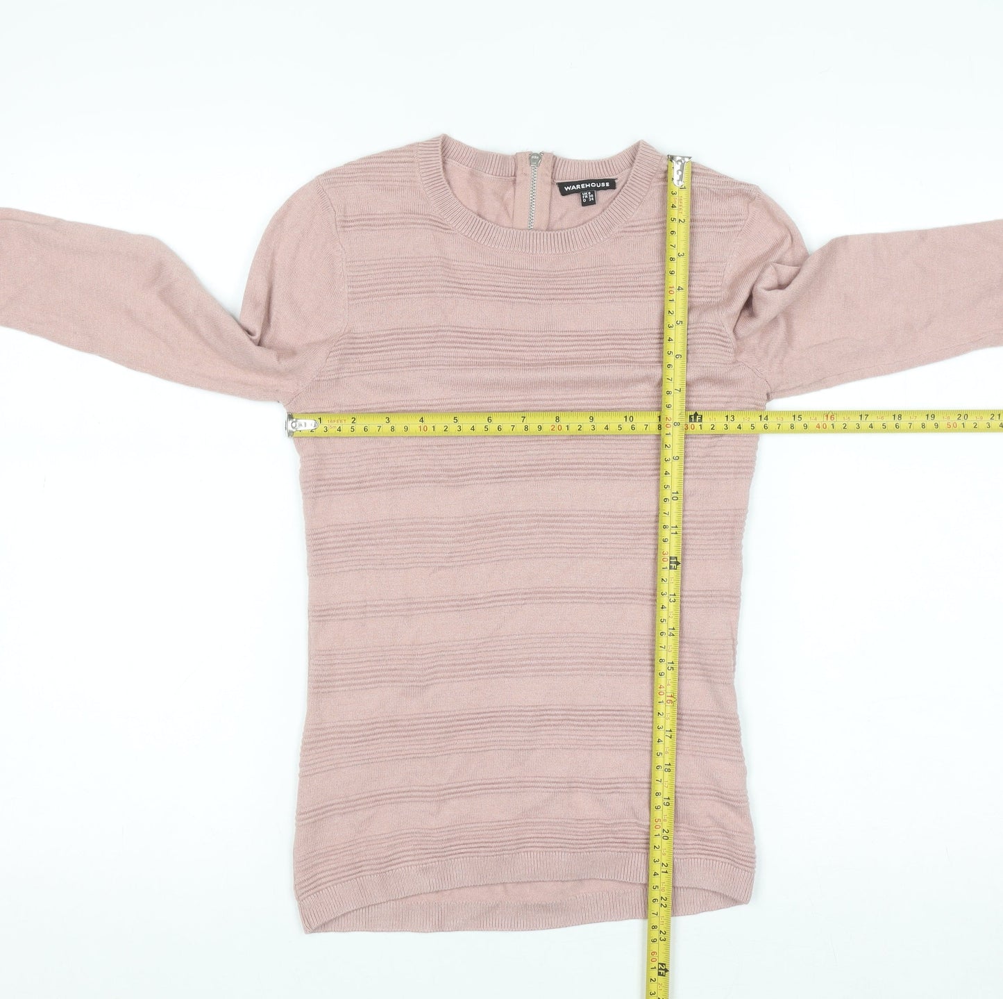 Warehouse Women’s Pink Crew Neck Pullover Jumper UK 8