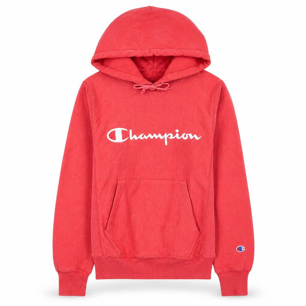 Champion Womens Red XS Pullover Hoodie Reverse Weave Cotton Blend