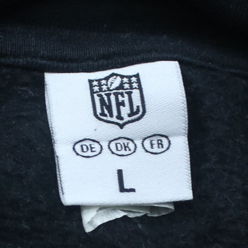 NFL Men’s Black Pullover Hoodie L Fleece American Football Logo