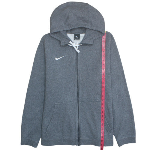 Nike Men’s Grey Full Zip Hoodie XL Sports Fleece Sweatshirt