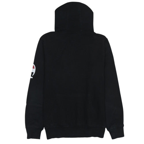 Champion Men’s Black Pullover Hoodie M Logo Sports Fleece Sweatshirt