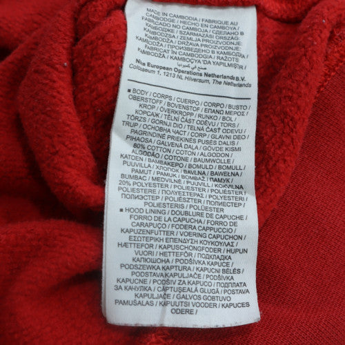 Nike Men's Red Pullover Hoodie Small Embroidered Logo Fleece