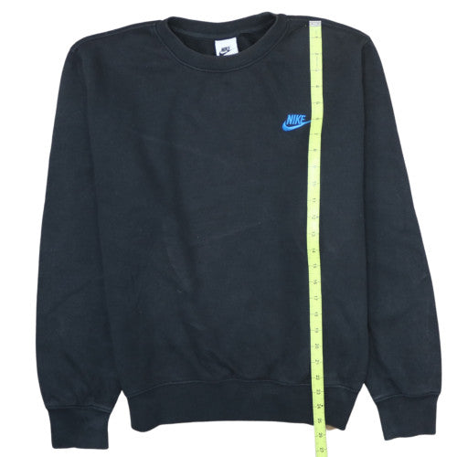 Nike Men's Black Crew Neck Cotton Sweatshirt Size S