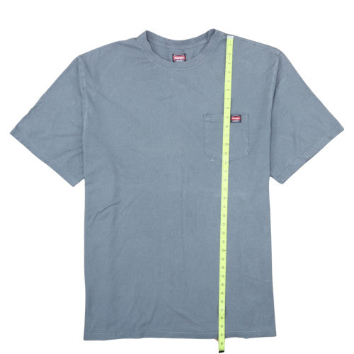 Wrangler Workwear Men's Blue 3XLT Cotton Crew Neck Pocket T-Shirt