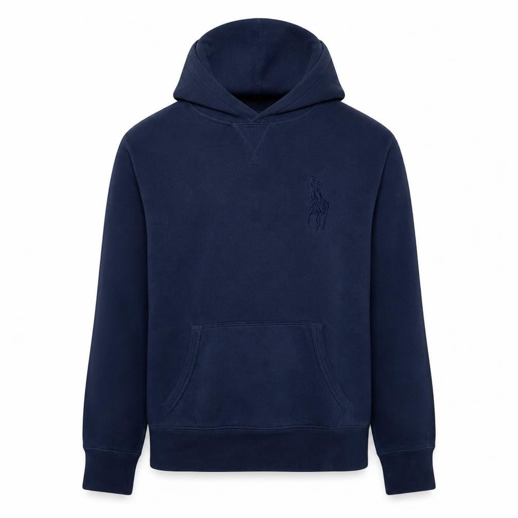 Ralph Lauren Men's Blue Pullover Hoodie L Embroidered Logo