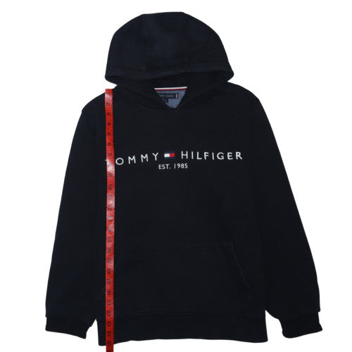 Tommy Hilfiger Men's Black Pullover Hoodie M Classic Logo Fleece