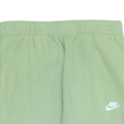 Nike Men's Green Sweatpants M Regular Fit Fleece Joggers