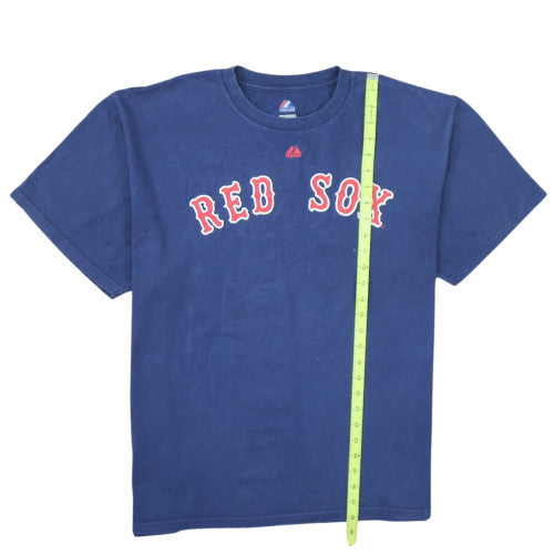 Majestic Men's Navy Red Sox Graphic Short Sleeve Cotton T-Shirt XL