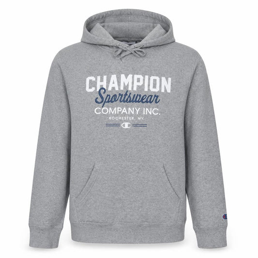 Champion Men's Grey Pullover Hoodie XL Sports Logo Fleece