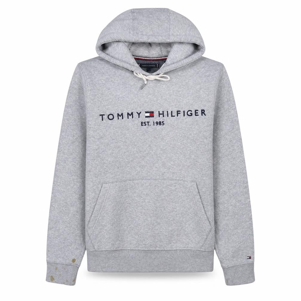 Tommy Hilfiger Women's Grey Small Pullover Hoodie with Logo