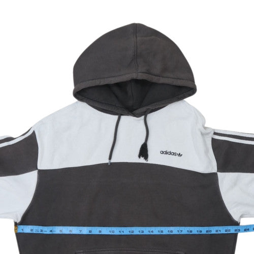 Adidas Men's Grey Pullover Hoodie Size M Fleece Sportswear
