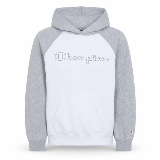 Champion Men’s Grey Pullover Hoodie Medium Fleece Logo Sweatshirt