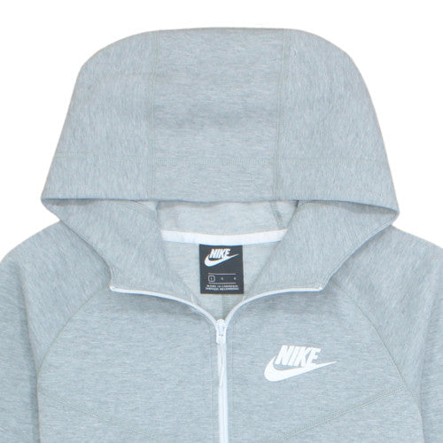 Nike Womens Grey Full Zip Hoodie Size L Cotton Blend Sportswear
