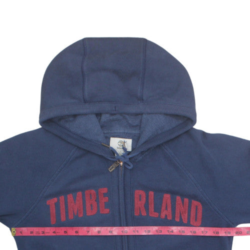 Timberland Men's Blue Full Zip Hoodie S Classic Logo Fleece